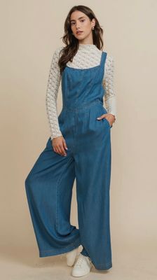 Wide Leg Overall W/ Adj Straps