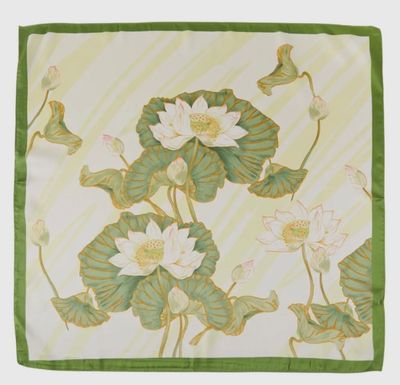 Olive Blooming Flower Scarf