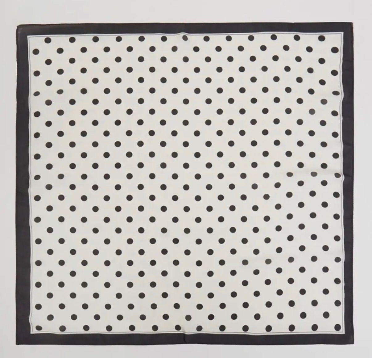 White Polka Dot Scarf