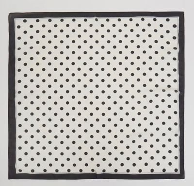 White Polka Dot Scarf