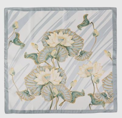 Mint Blooming Flower Scarf