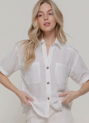 Notched Collar Shirt