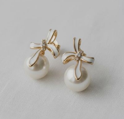 Pearl Bowknot Earrings- PREORDER