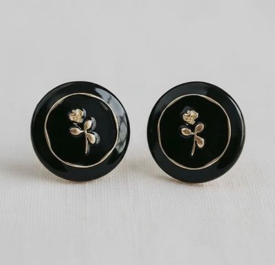 Geo Rose Earrings