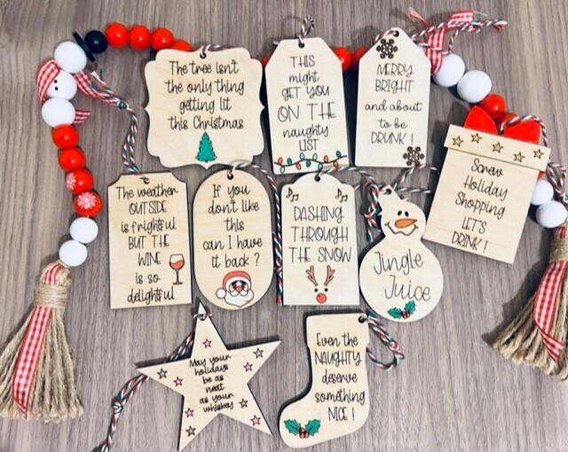 Alcohol for Christmas Tags!