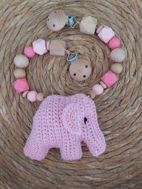 Wagenspanner olifant | roze (enkel)