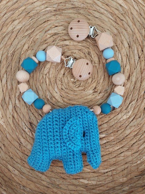 Wagenspanner olifant | denimblauw (enkel)