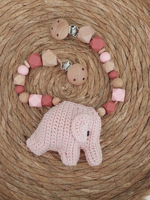 Wagenspanner olifant | lichtroze (enkel)