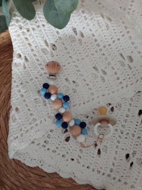 Speenkoord twisted | blauw
