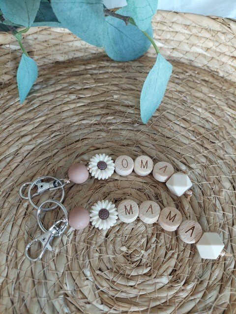 Sleutelhanger oma | madelief naturel
