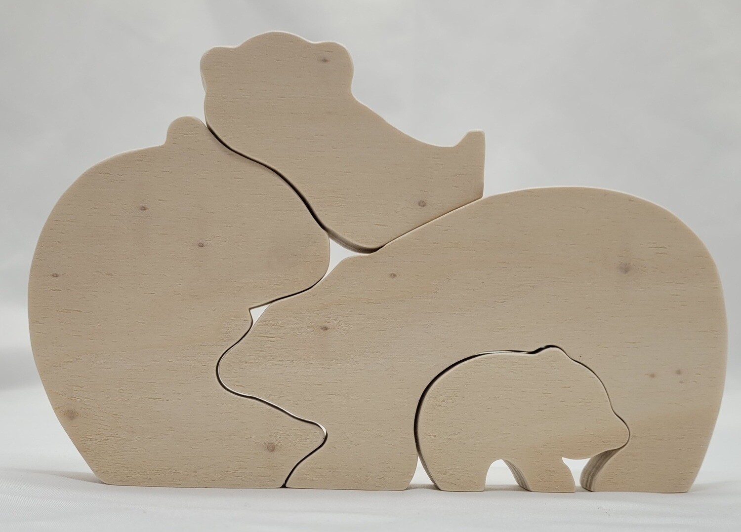 Houten ijsberen familie puzzel