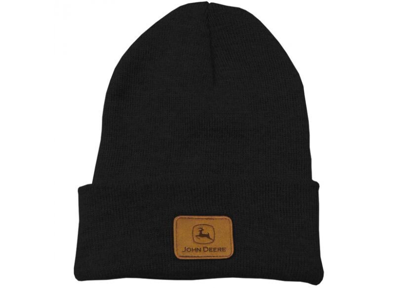 John Deere Black Beanie Hat