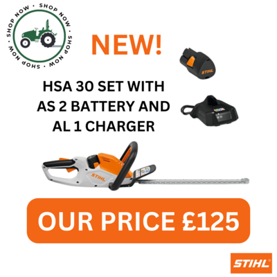 Stihl HSA 30 Hedge Trimmer with Battery and charger