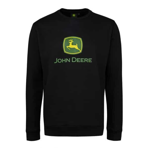 John Deere Black Sweatshirt with Logo