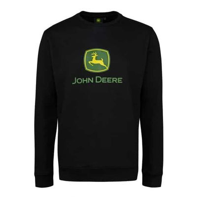 John Deere Black Sweatshirt with Logo