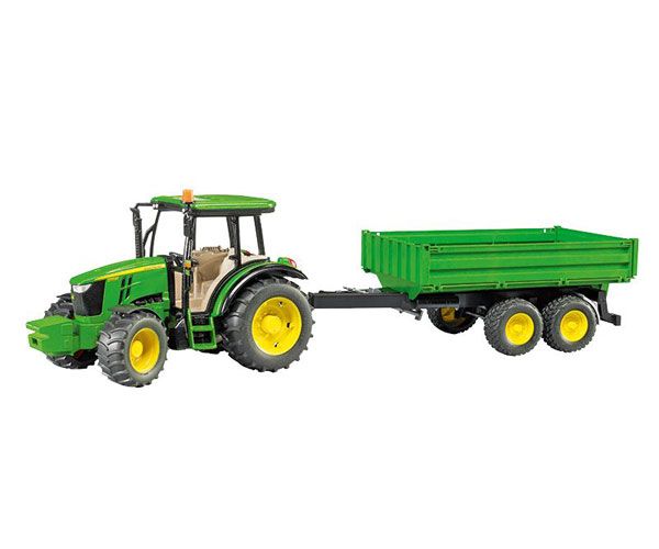 John Deere 5115M Toy Tractor with Tipping Trailer