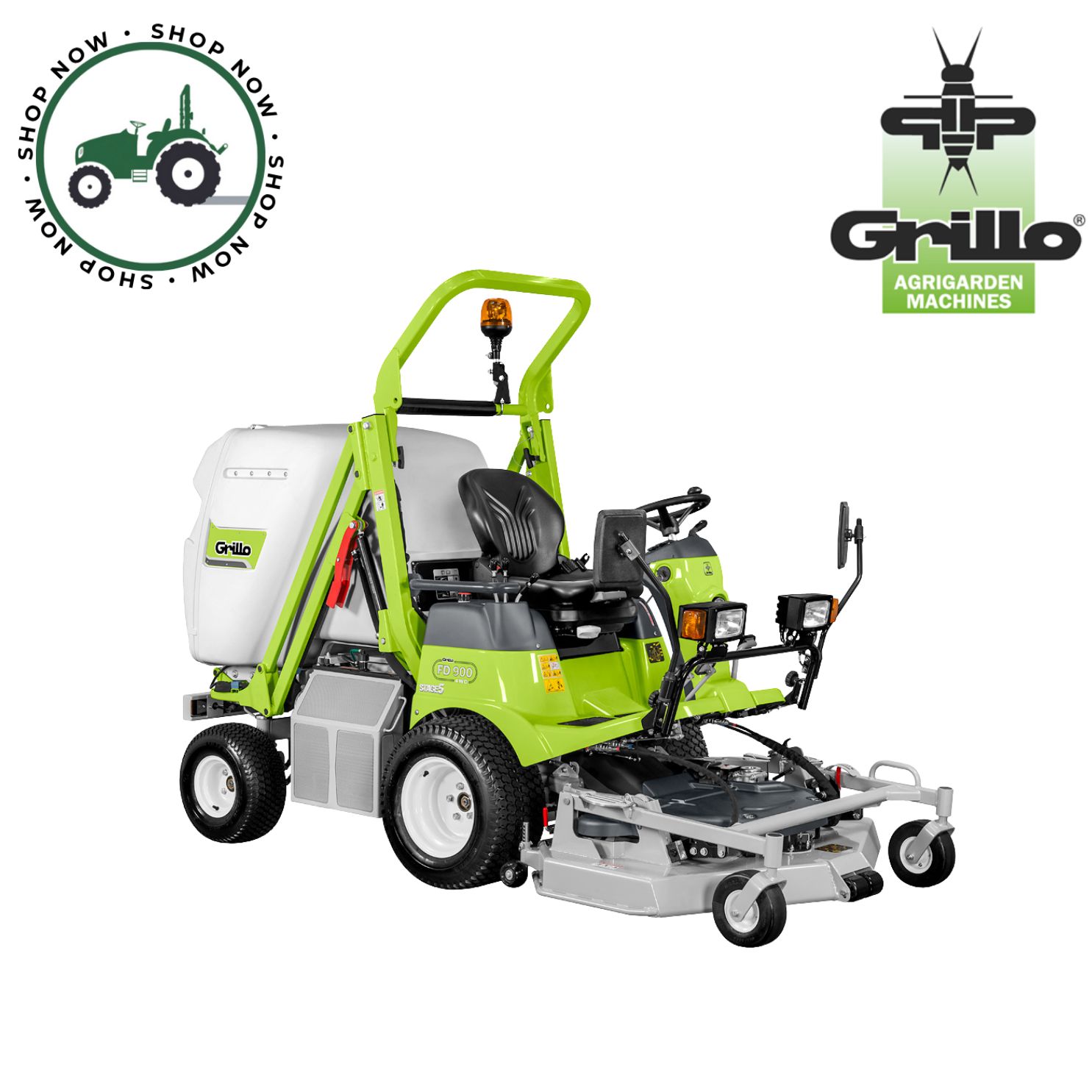 Grillo FD 500 Hydrostatic Out front Ride On Mower with collection