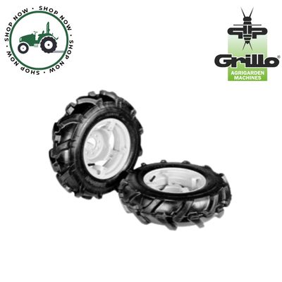 Grillo Pneumatic wheels fixed disks 4.00-8 (pair)