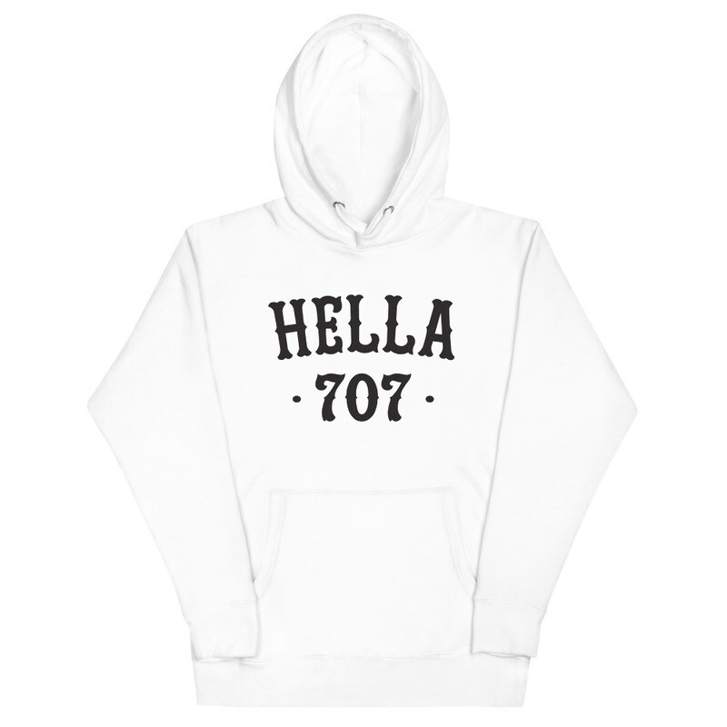 Hella 707 Black Print Unisex Hoodie