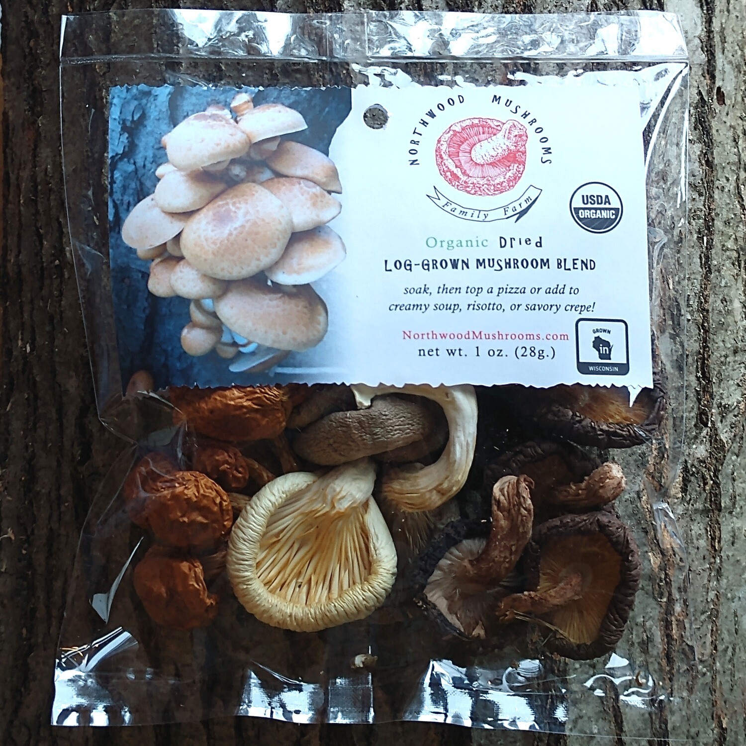 Dried Mushrooms 3/4 oz. - Log Grown Blend