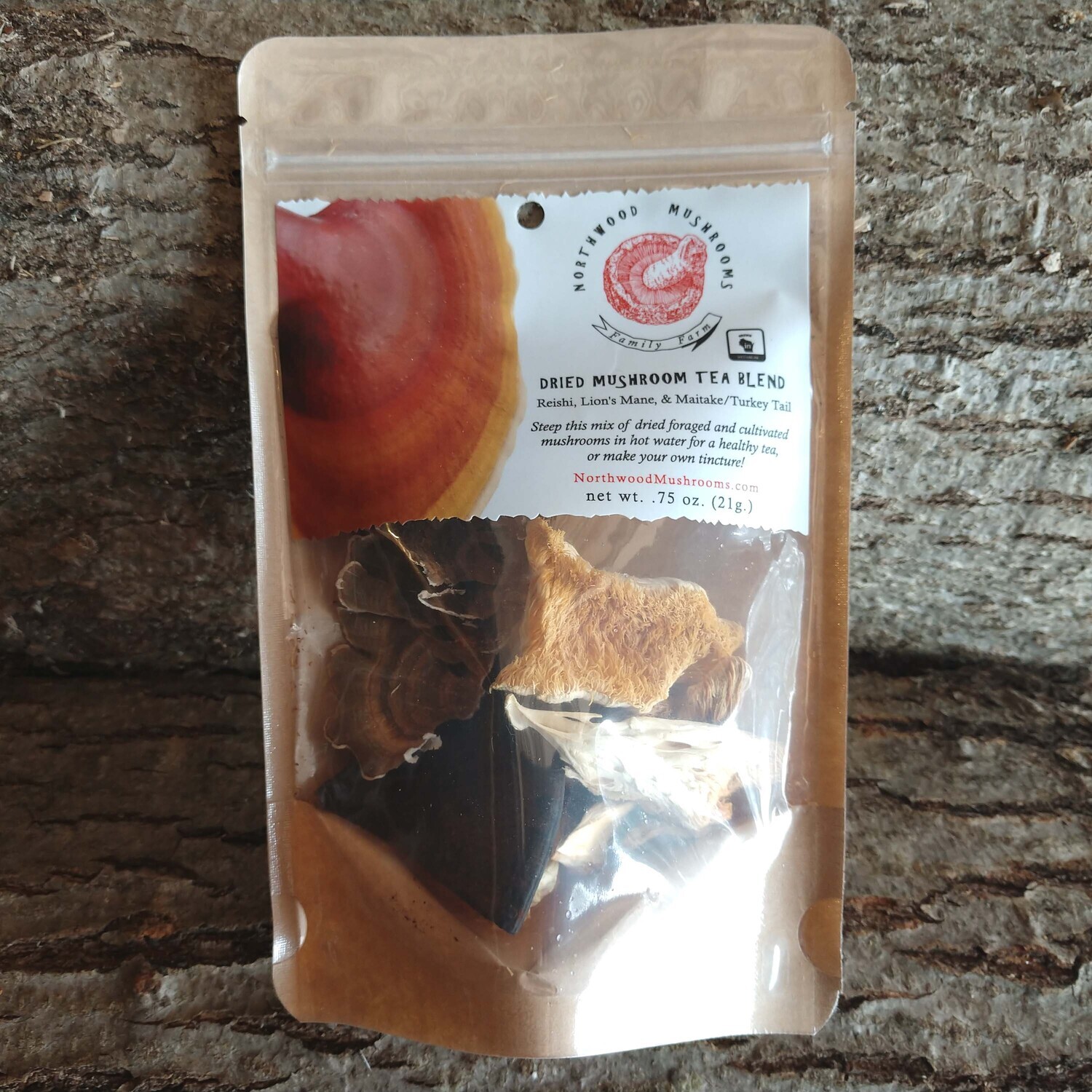 Dried Mushrooms 3/4 oz. - Mushroom Tea