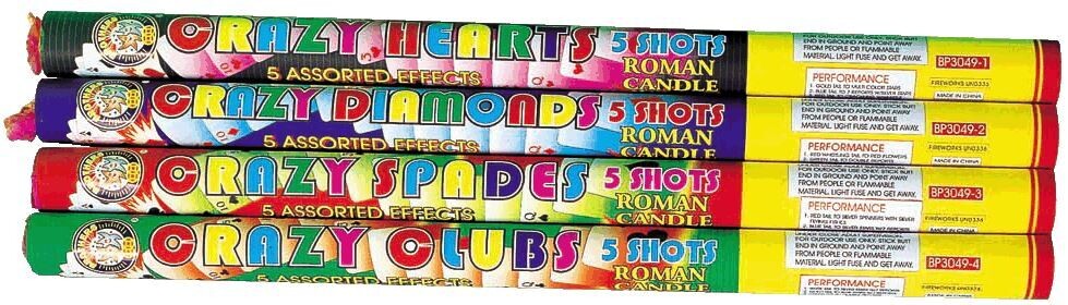 Crazy Aces 5 Shot Candle