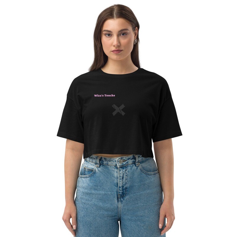 X Loose drop shoulder crop top 