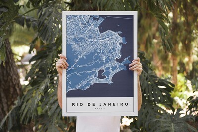 City Map - Blue Color