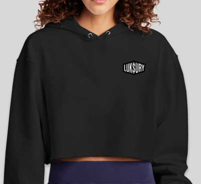 low waist black hoodie