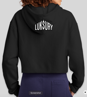 low waist black hoodie