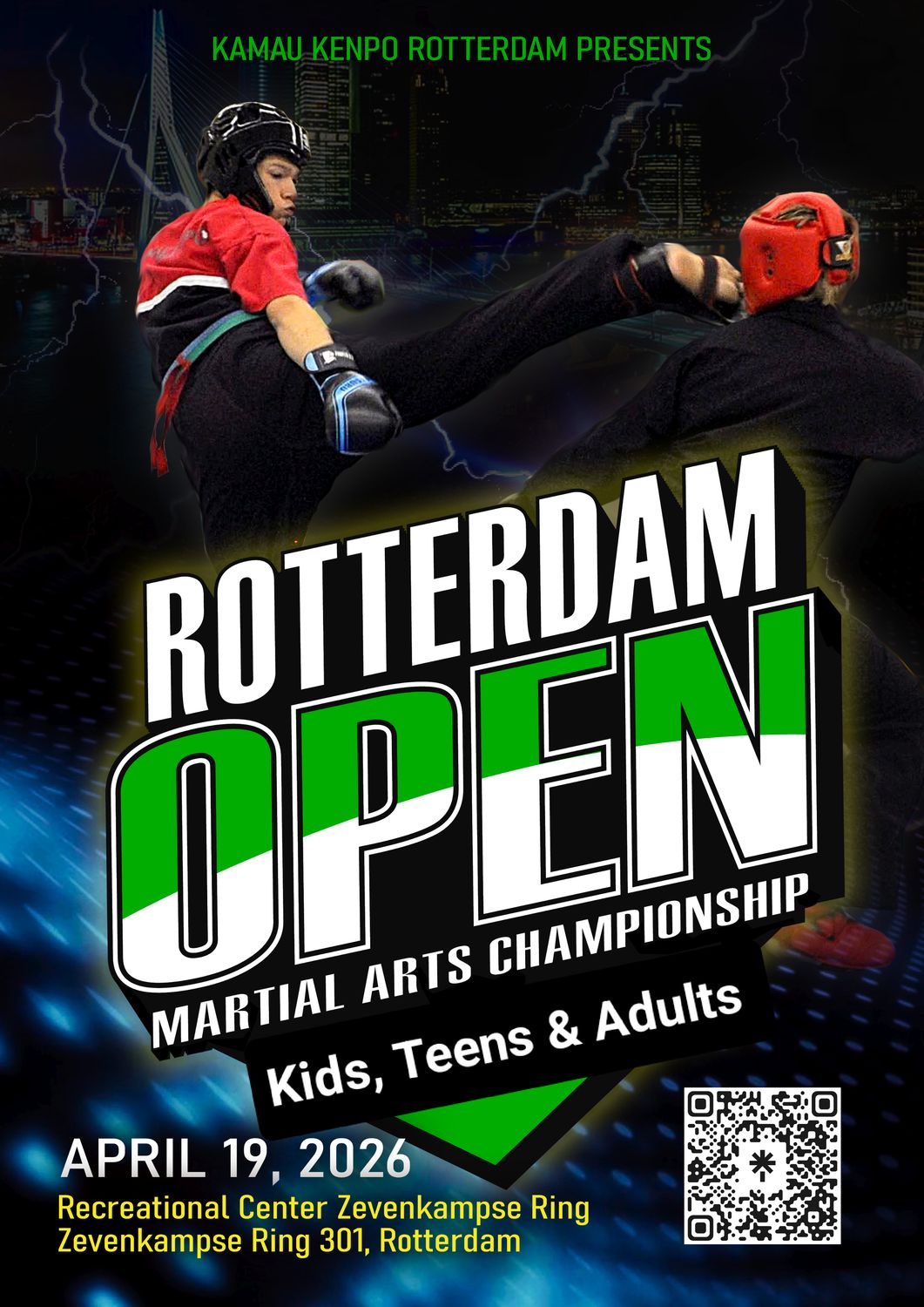 Inschrijven Rotterdam Open 2026 voor Clubleden van Kamau Kenpo
