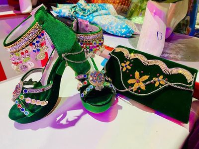 Afghan Traditional Women Sandal w/handbag