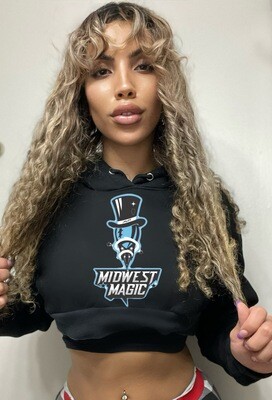Midwest Magic Women Cropped Fundraiser Hoodie (Black)