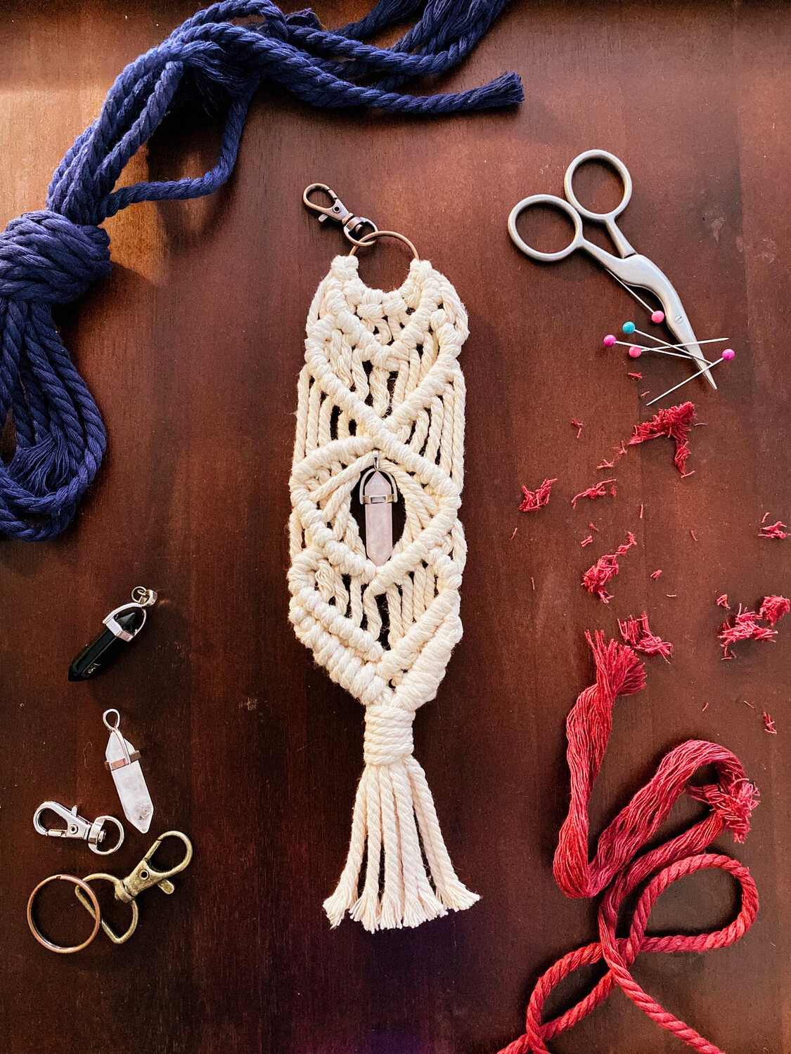 Center Diamond Keychain