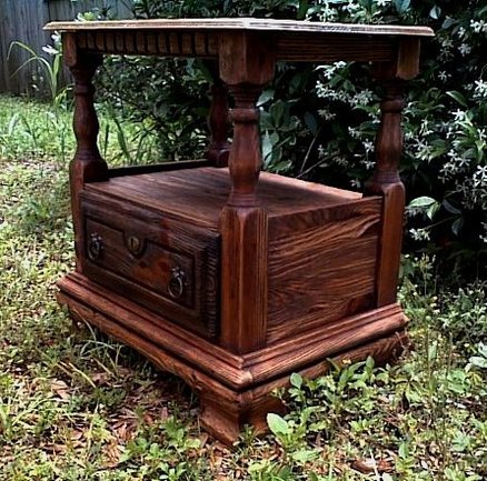 Rustic Hand Carved Cabinet/Nightstand