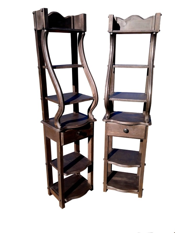 Set of Two Rustic Italian Style Stands
