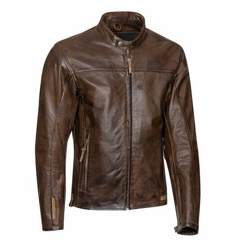 IXON CRANK AIR Veste Cuir Perforé Marron