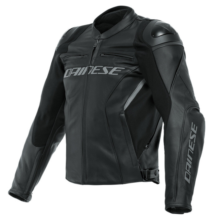 Veste en cuir Racing 4 noir