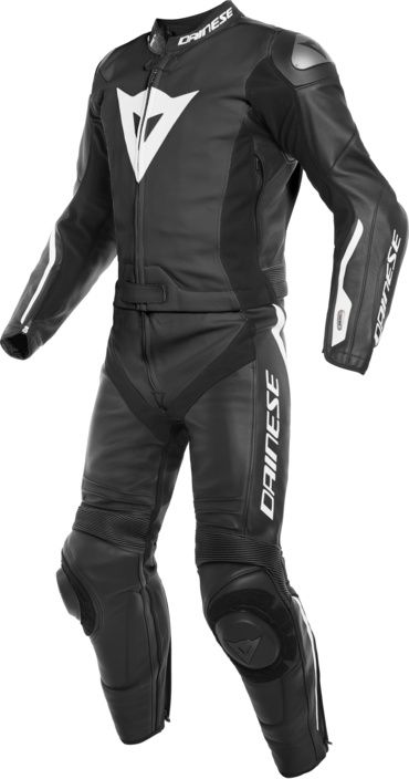 Combinaison en cuir 2-tlg Avro D-AIR noir-blanche