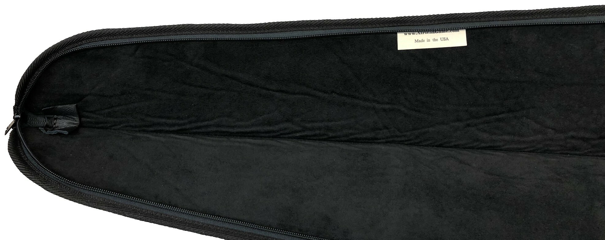 African Game Industries Genuine African Zebra Skins Nylon Canvas Soft Padded Shotgun Case 54