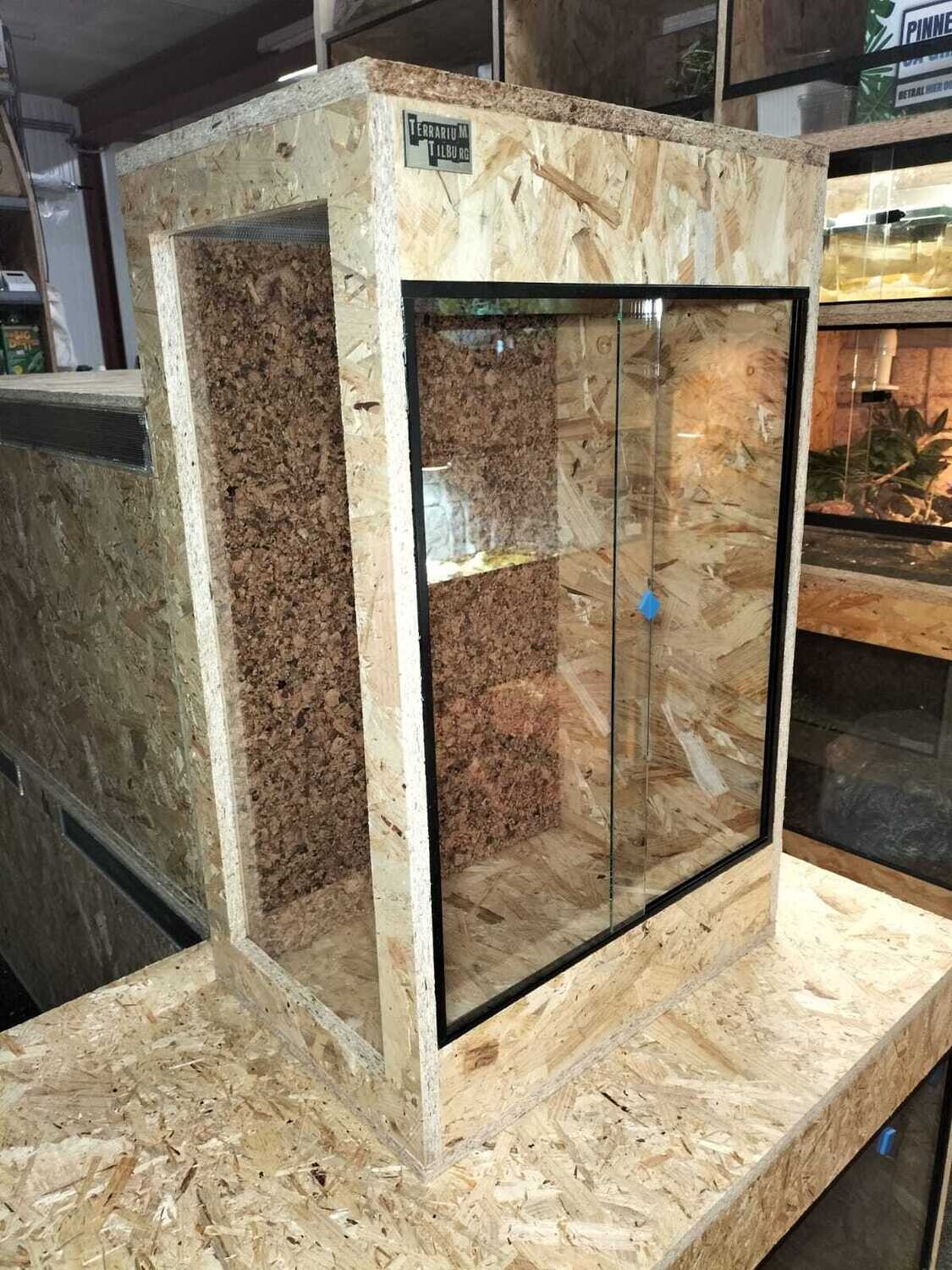 OSB3 Terrarium 50/40/80 incl zijraam & achterwand