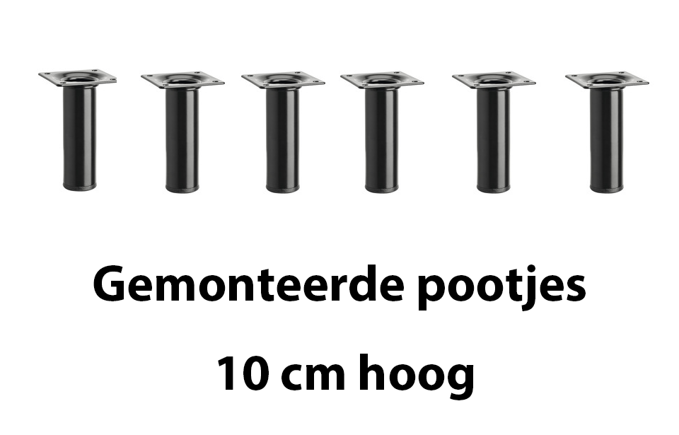 Meerprijs 6 gemonteerde pootjes