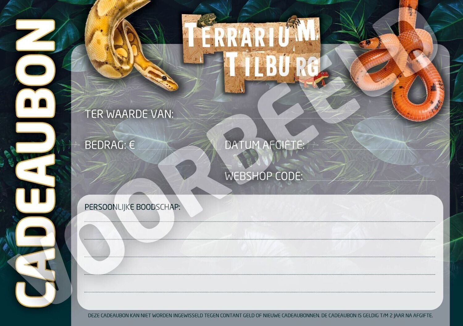 Digitale cadeaubon    * Kies hier je bedrag *