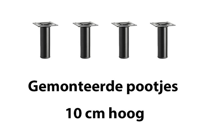 Meerprijs 4 gemonteerde pootjes
