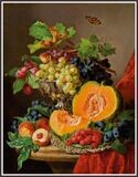 Still life with Pumpkins and Grapes