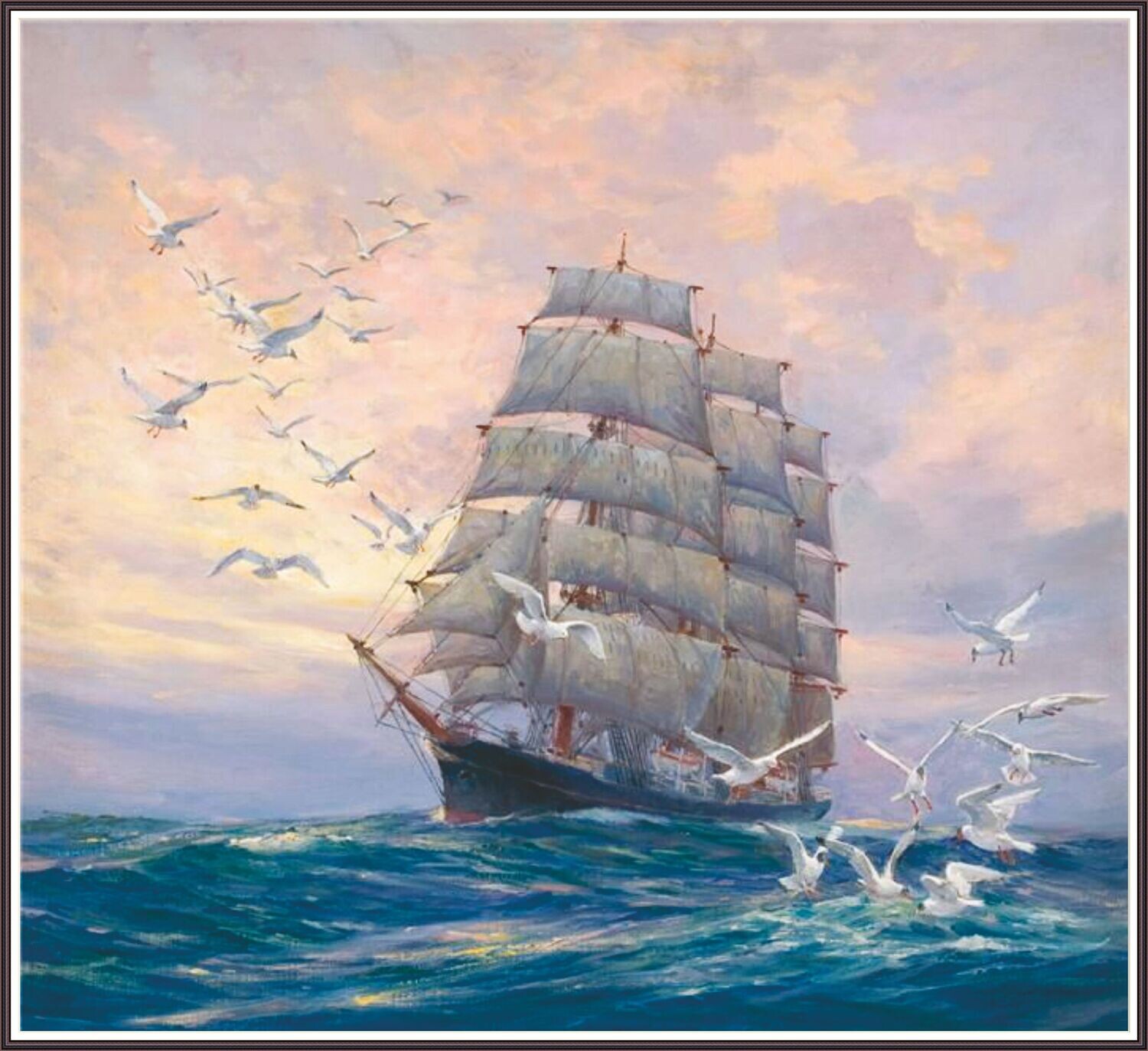 Triple-masted Sailing Ship