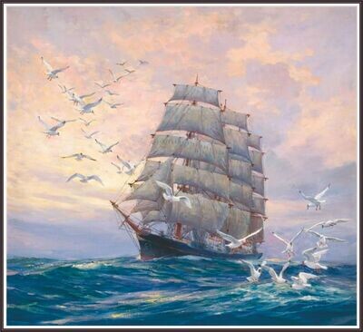 Triple-masted Sailing Ship
