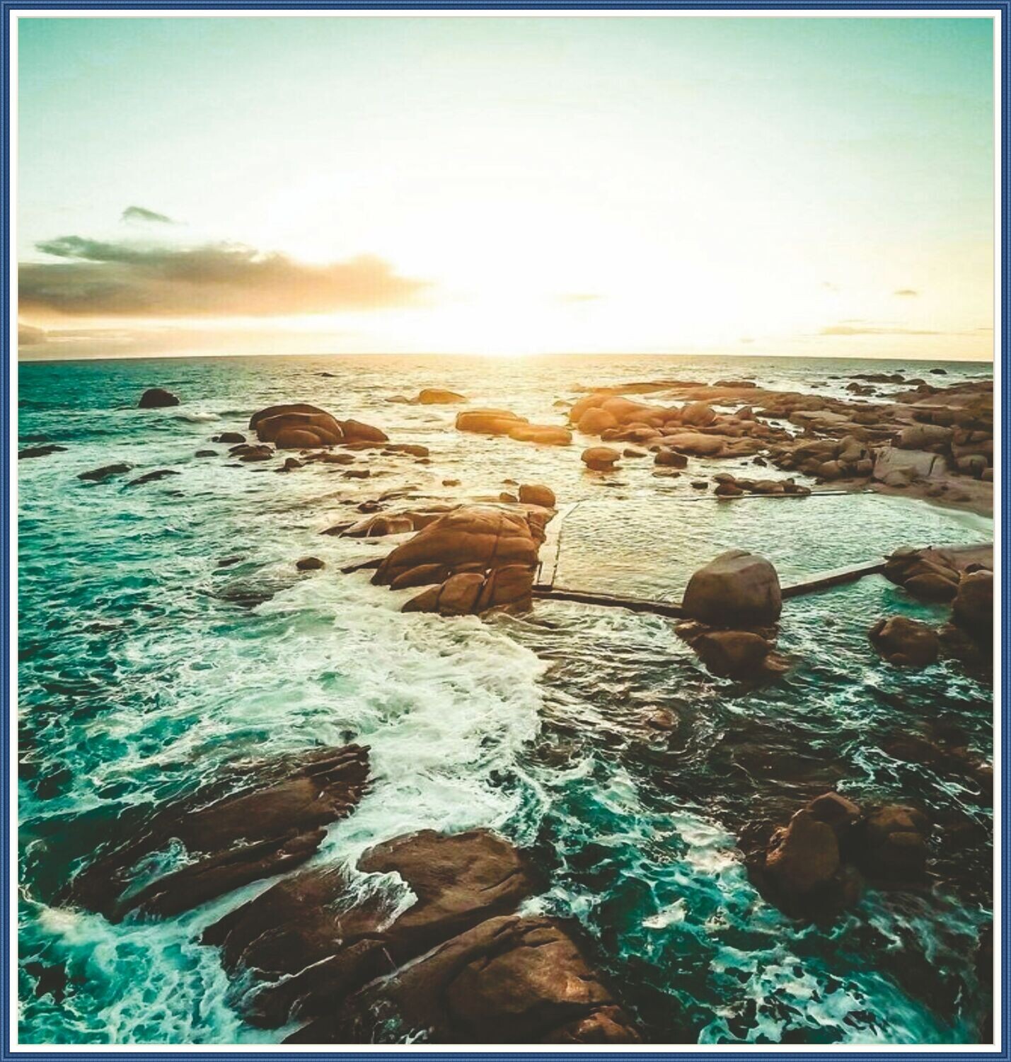 Sun glare on the sea