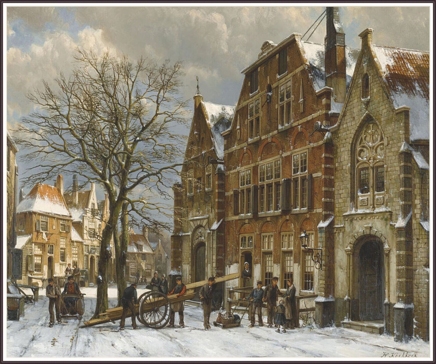 Winter in a Dutch town