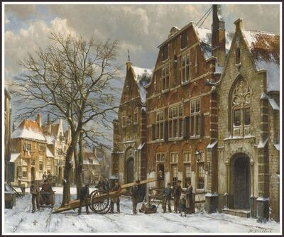 Winter in a Dutch town